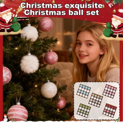 Exquisite Christmas Ball Set, Christmas Ornaments, Christmas Tree Decorations, Glitter Foam Balls