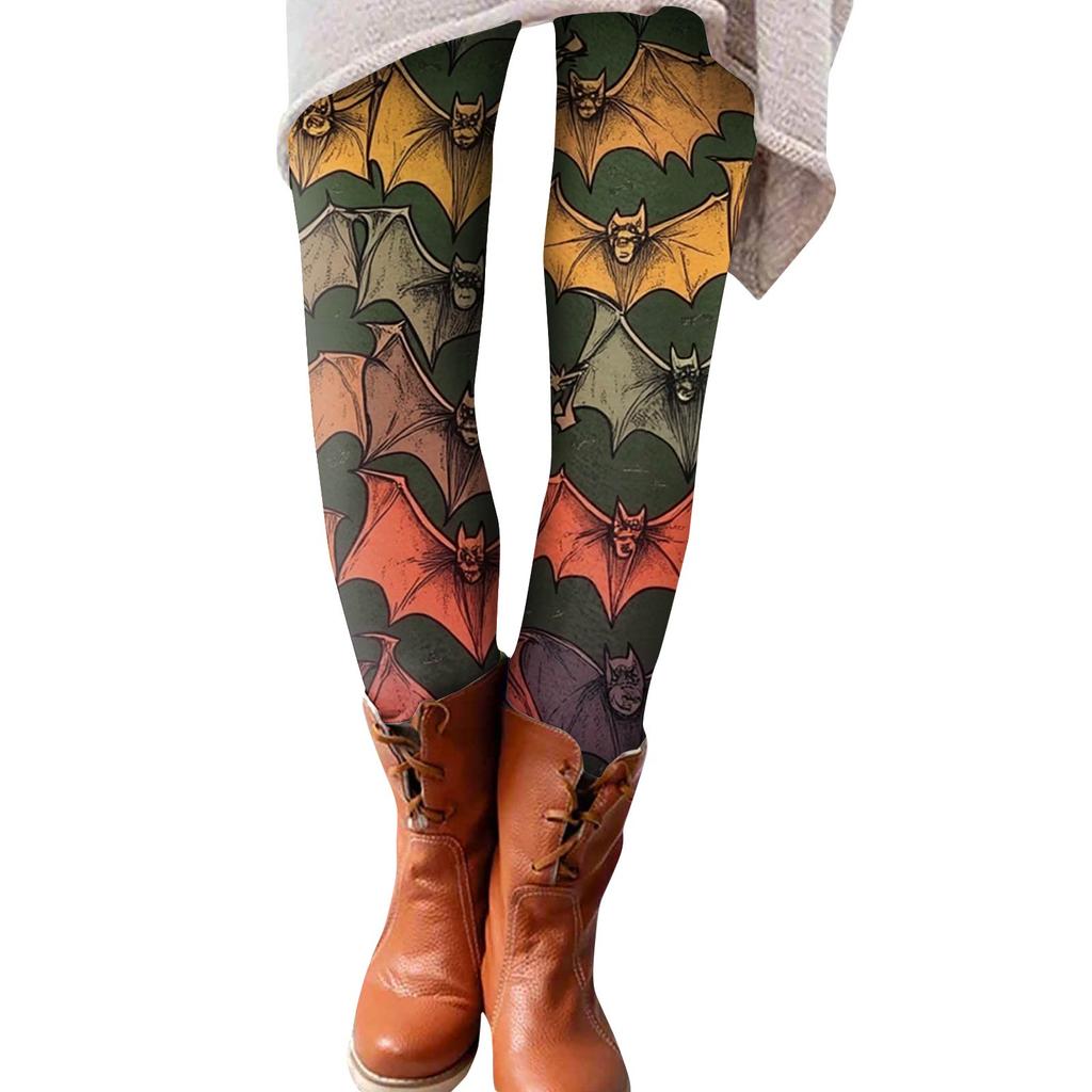 Women's Pants Halloween Printed Stretchy Soft Bottoms Casual Home Sleeping Pants