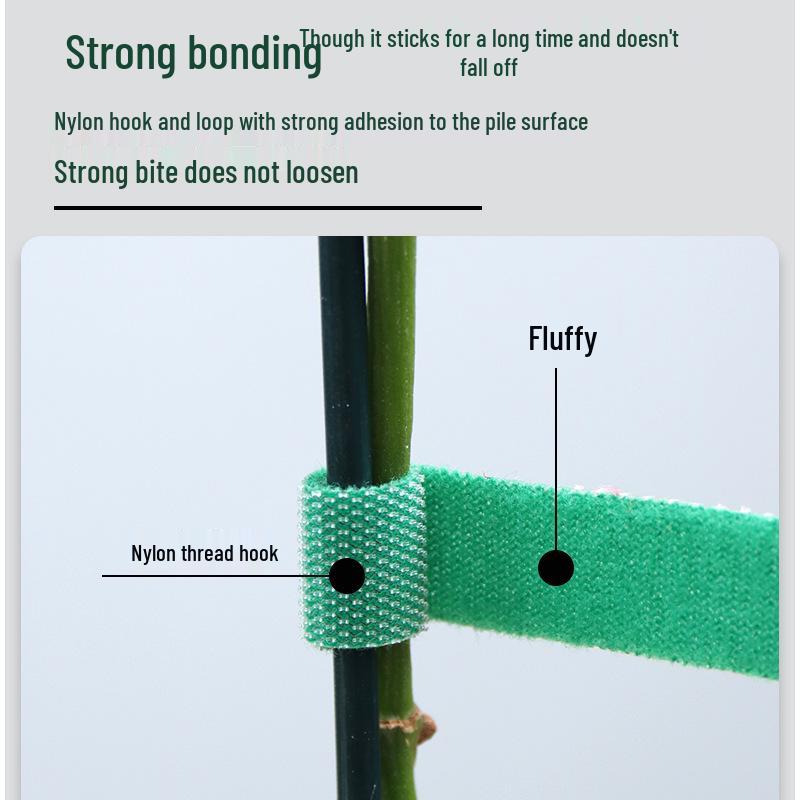 Green Plant Magic Tape: Adjustable Hook and Loop Binding Strap for Shaping and Supporting Plants.