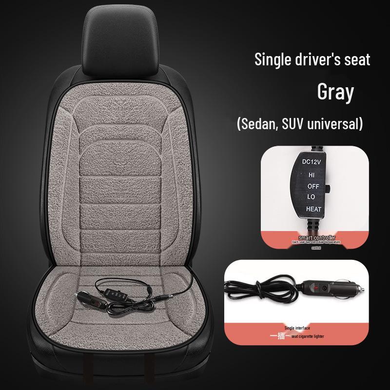 Graphene Heated Winter Car Seat Cushion with Multi-Level Temperature Control & Non-Slip Design
