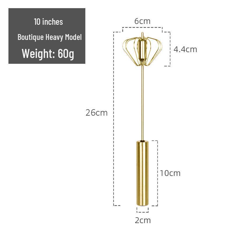 

Rose Gold Stainless Steel Semi-Automatic Egg Beater Mixer