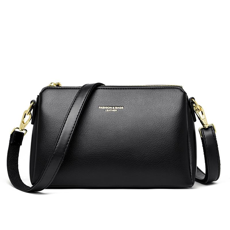 

Женская сумка, новая, большая вместимость, сумка через плечо для мам среднего возраста, простая и универсальная, многослойная, маленькая сумка через плечо