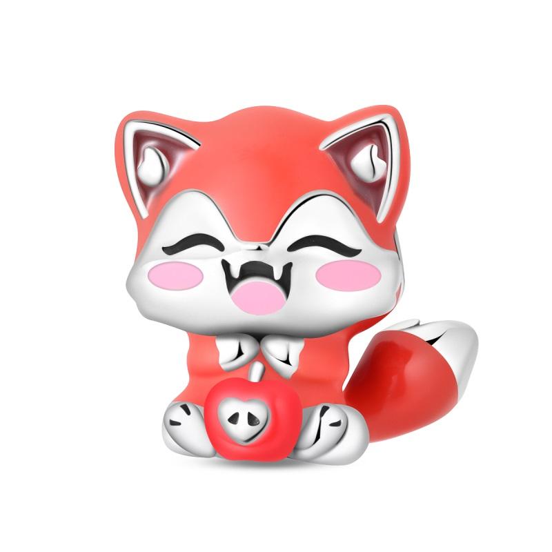 New 925 Silver Lucky Zoo Cat Dog Rabbit Fox Charms Bead For Women Fit Bracelet DIY Birthday Party Jewelry Gift