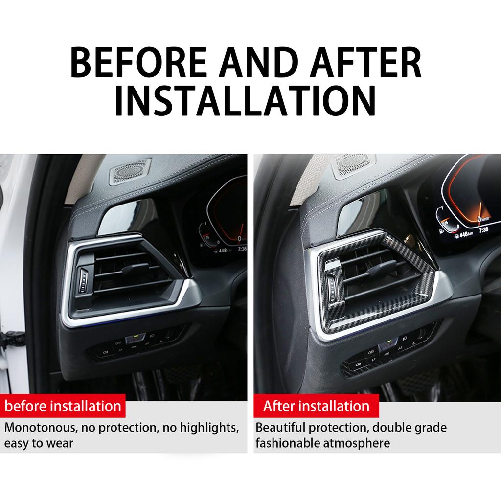 For BMW 3 Series G20 G28 - Carbon Fiber Side Air Conditioning Vent Outlet Cover Trim Sticker