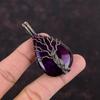 Pandantiv Arborele Vieții Labradorit Foc Violet Înfășurat în Sârmă de Cupru Pandantiv cu Piatră Prețioasă Înfășurat în Sârmă de Cupru Bijuterii Handmade Cadou Pentru Mamă