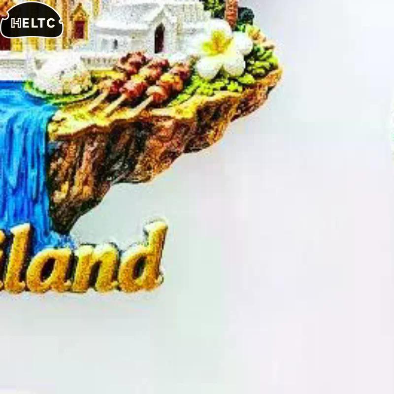 Asia Thailand Bangkok Elephant 3D Resin Fridge Magnets Decoration Articles Handicraft Magnetic Refrigerator Collection Gift