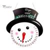 Christmas Atmosphere Ornament Countdown Calendar, Reusable Days Until Door Hanging Sign, Home Indoor Xmas Vintage Round Wreath Hanger for Holiday Wall