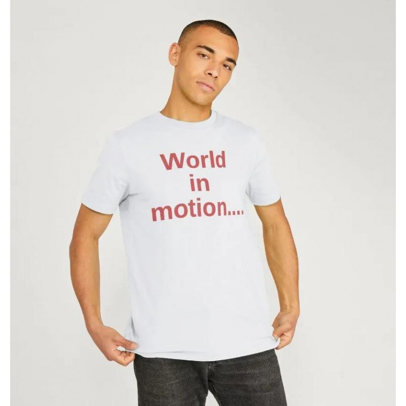 Fashion Women T-Shirt World In Motion, New Order, Football T-shirt Org S белый