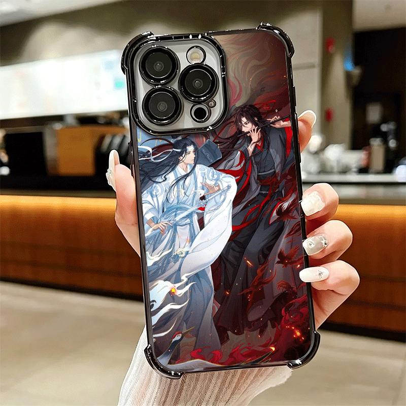 Mo Dao Zu Shi Anime Plating Phone Case For Iphone 16 17 Pro Max Air 16E 14 15 Plus 12 13 Mini Anti-Fall Airabag Cover