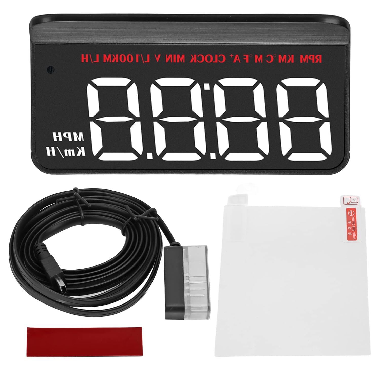 Aramox HUD Display for Car OBD2, Car Head Up Display Digital Speedometer, with Overspeed Warning, Speed Head Up Windshield Display for