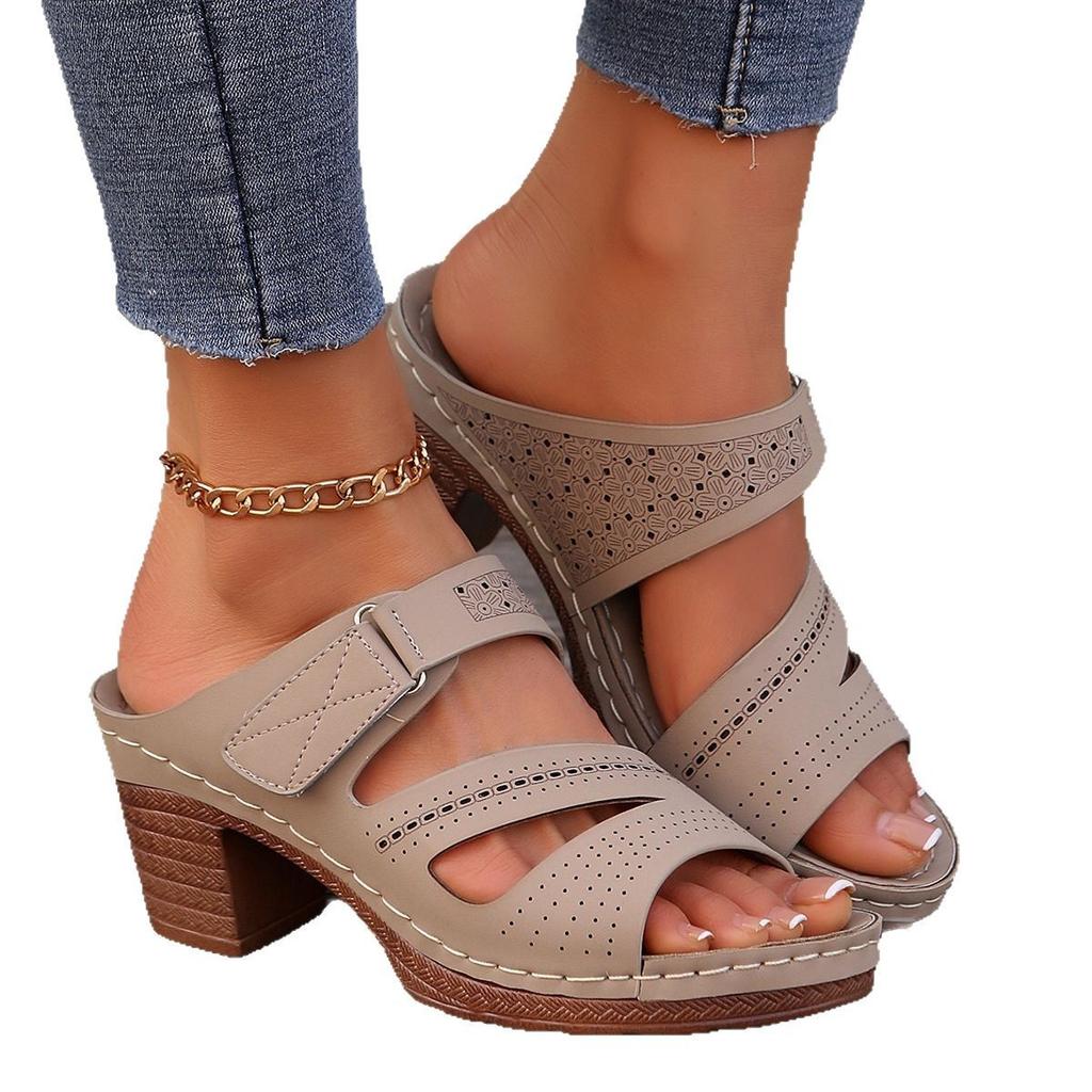 Women's Slippers Fashion Women's High-heeled Sandals Quality Comfortable Women's Beach Slippers