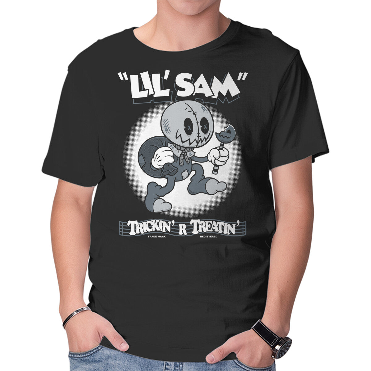 Unisex Crew Neck T-Shirt Lil Sam Graphic Short Sleeve Casual Tee XS