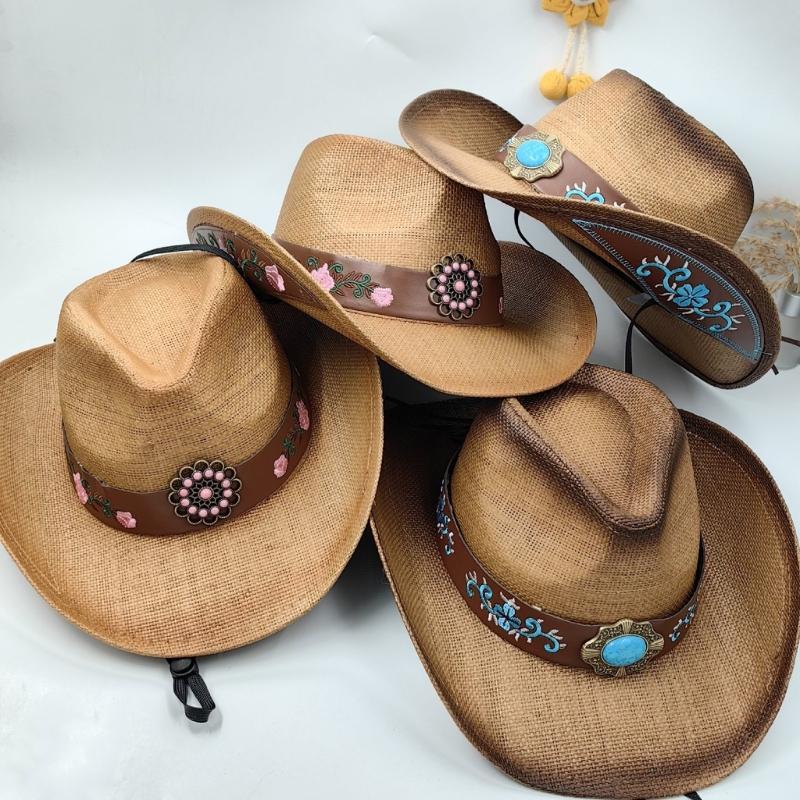 Edelsteine Cowboyhüte Frau Jugendliche Fahren Reisen Reiten Cowboy Strohhüte