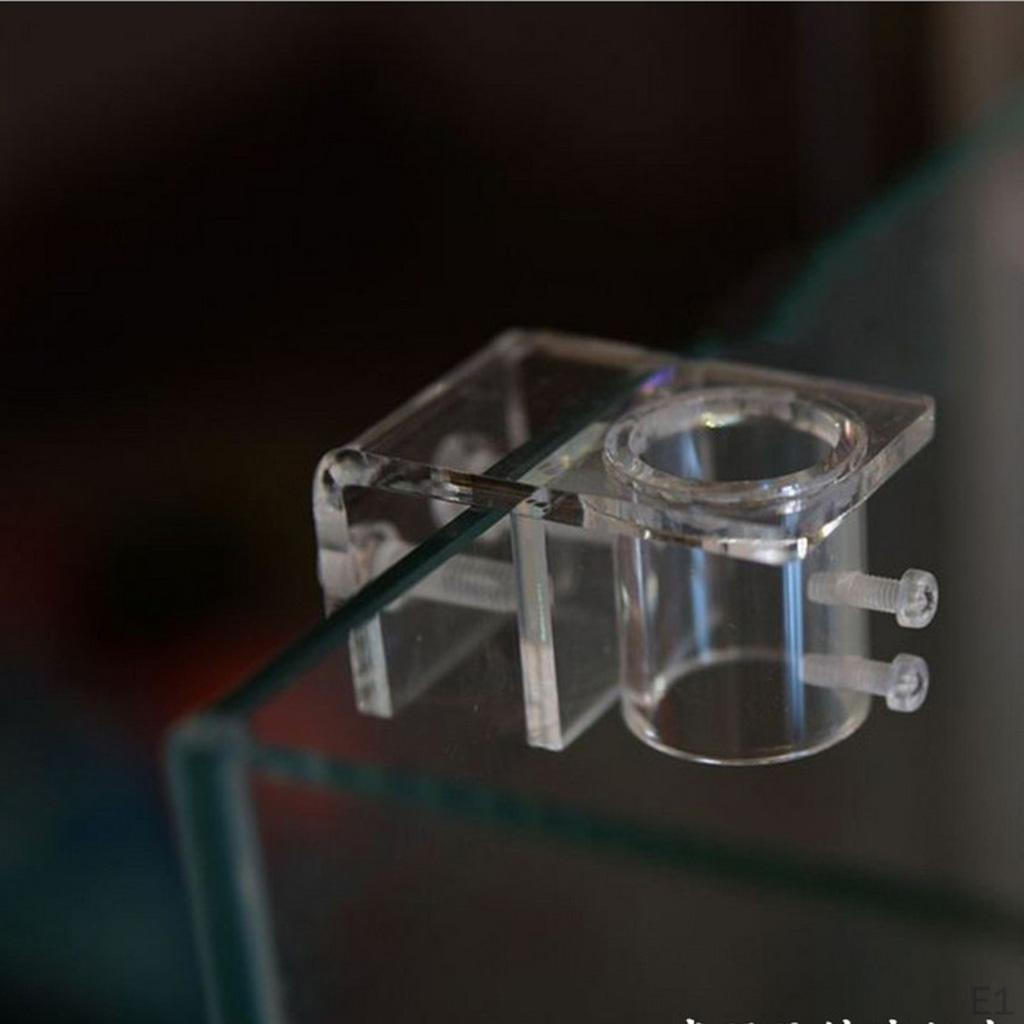 Useful Aquarium Fish Tank Acrylic Pipe Tube Hose Clip Clamp Hanger Stand Holder 26mm Dia. Hole