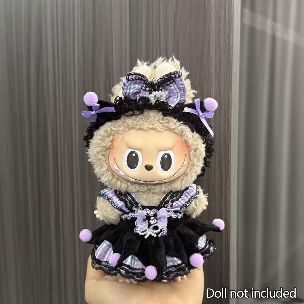 Pro 17 cm Labubu Oblečení pro panenky Módní Oblečení Mikiny Oblečení pro panenky Barevně sladěné Mikiny Panenky Doplňky Roztomilé dekorace Malé utěrky