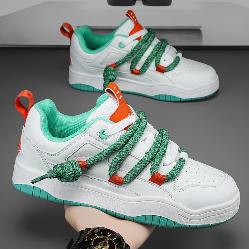 2024 New Couple Versatile Board Shoes Women's Small White Shoes Big Rope Men's Shoes Thick-soled Casual Student Bread Sports
