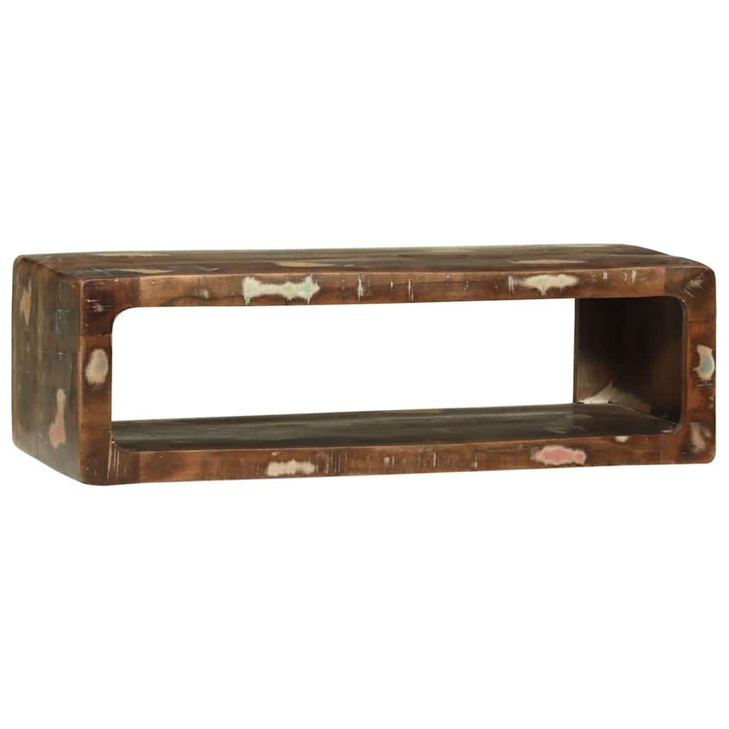 TV Stand Multicolored 80 X 30 X 25 Cm Solid Reclaimed Wood