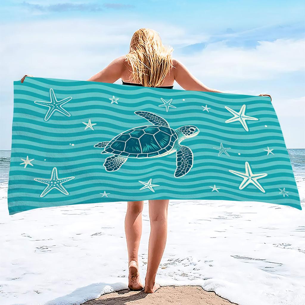 sea turtle Print Towel Sport QuickDrying Super Absorbent Camping Towel Super Soft Lightweight Gym Swimming Yoga Beach Towel
