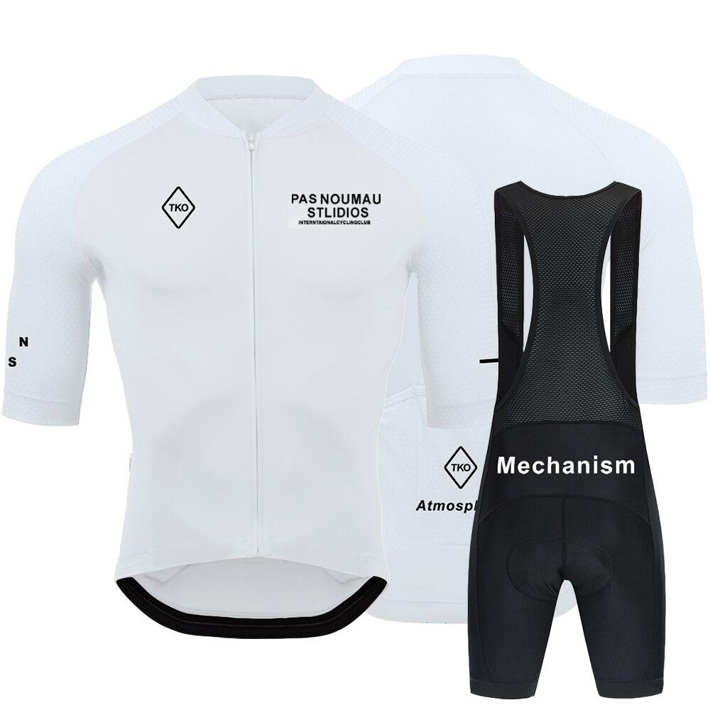 Traje de Ciclismo Pas Verano Hombres y Mujeres Mono Corto Traje de Ciclismo de Manga Corta Traje de Ciclismo de Carretera Seda de Leche