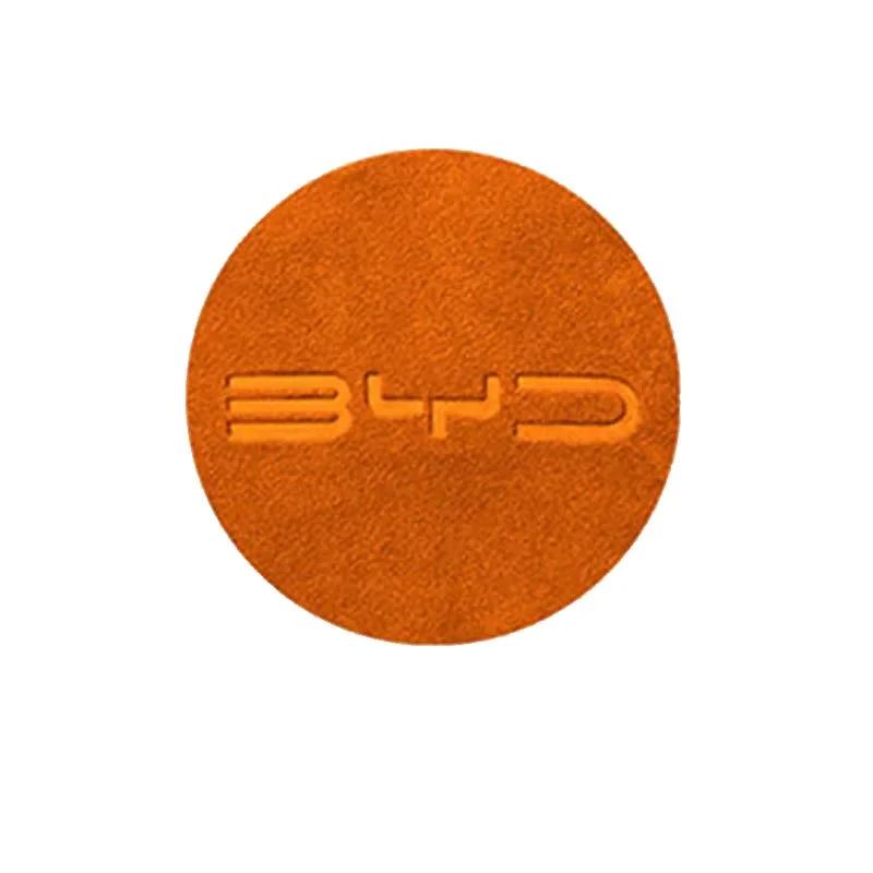 Für BYD Atto 1 3 Dolphin Yuan Plus 2023 Auto Lenkrad Mittelaufkleber Wildleder Lederbezug Auto Zubehör