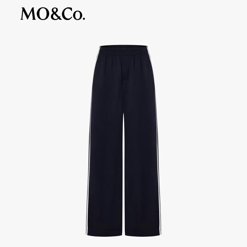 MO&Co. Women's Sporty High-Waist Wide-Leg Casual Trousers