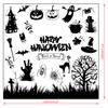 Halloweens Themed Clear Silicones Stamp Background Decoration Clear Stampers Halloweens Theme Pattern Decorative Stmap