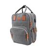 Baby Diaper Bag Foldable Large Capacity Dark Grey Portable Divided Design Wide Mouth Pocket