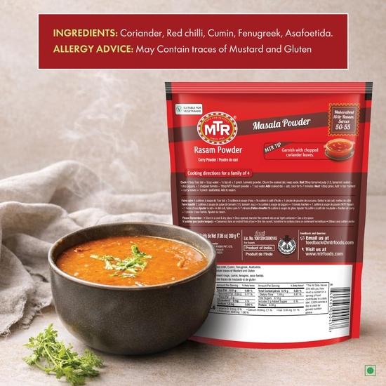 MTR Rasam Powder | Traditional Masalas | Authentic Spiced South-Indian Soup | 200g