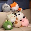 Super Cute Animal Dumplings, Soft Toys, Soft Cute Pandas, Dinosaurs, Pigs, Pigs, Big Pillows, Chubby Doll Women'S Gifts