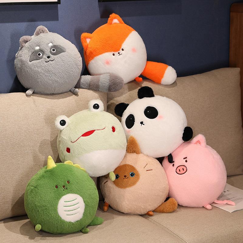 Super Cute Animal Dumplings, Soft Toys, Soft Cute Pandas, Dinosaurs, Pigs, Pigs, Big Pillows, Chubby Doll Women'S Gifts