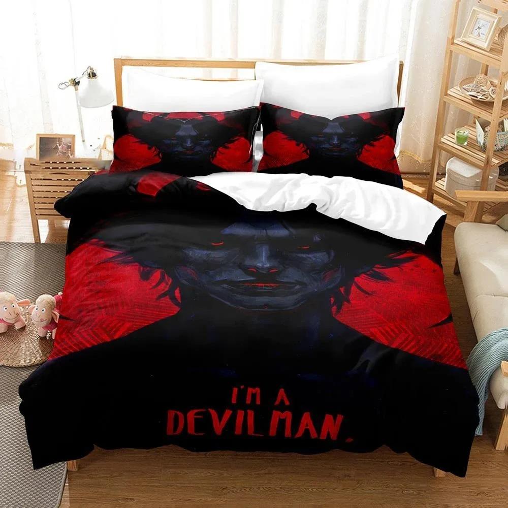 Devilman Crybaby Bedding Set Boys Girls Twin Queen Size Duvet Cover Pillowcase Bed Boys Adult Fashion Home Textileextile