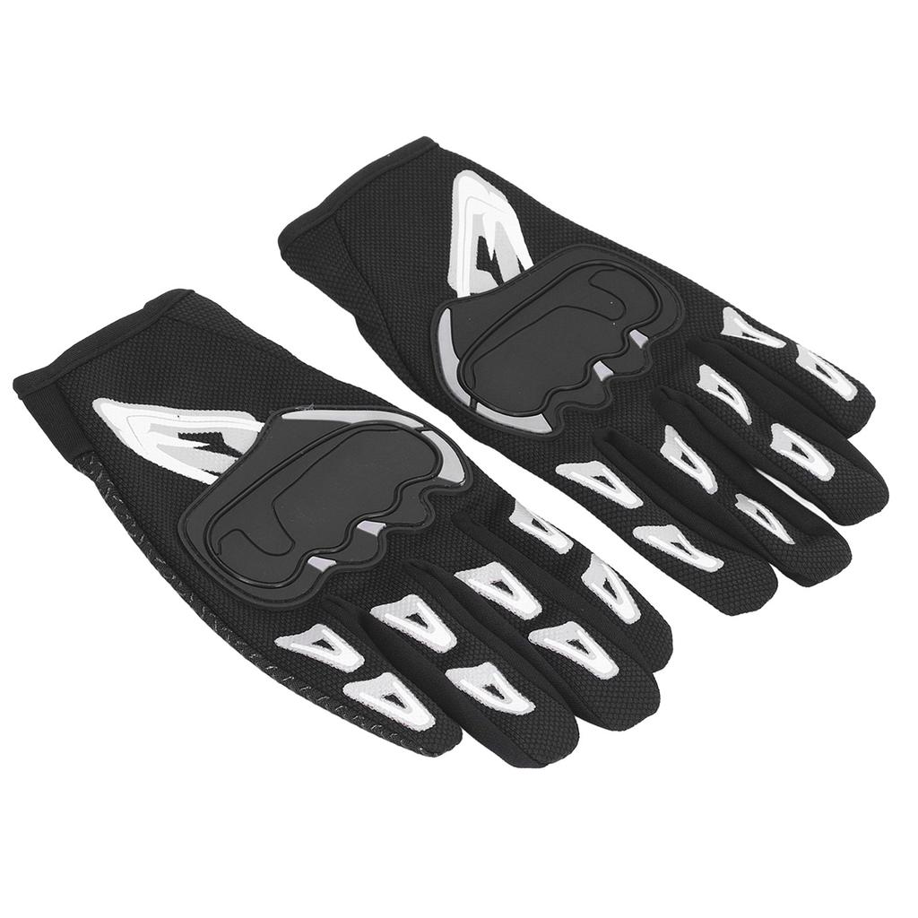 Riding Gloves Motorcycle Gloves Black Grey Full Finger Touch Screen Strong Grip Anti Slip