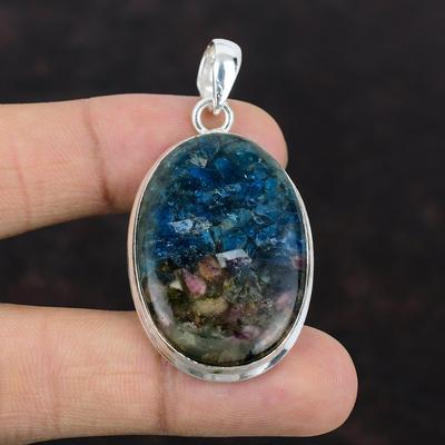 Copper Watermelon Tourmaline Pendant Handmade Jewelry 925 Sterling Silver Pendant Gemstone Jewelry Healing Stone Pendant Mother's Day Gift