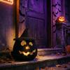 with LED Candle Black Jack-O Lantern Candy Storage Basket  Halloween Decoration
