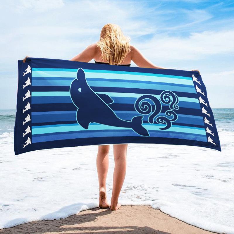 Beach towel printed bath towel absorbent beach towel