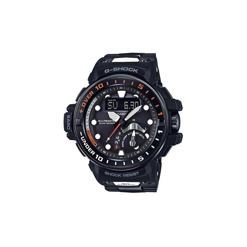 

Casio marine series G-SHOCK series six-station radio wave sports waterproof quartz movement resin strap Japanese and Korean watch men s GWN-Q1000MC-1A чёрный