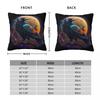 Mystical Full Moon Raven Spirit Square Pillowcase Polyester Linen Velvet Printed Zip Decor Pillow Case Home Cushion Case
