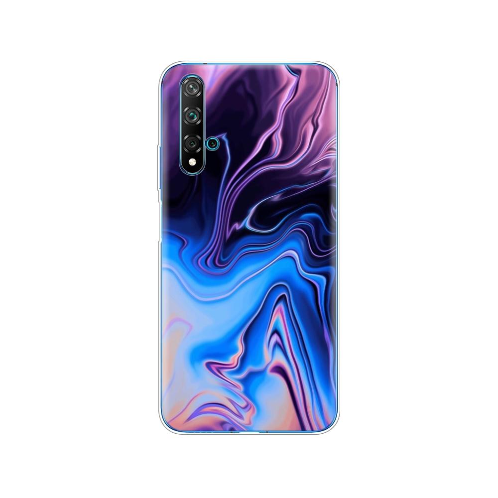Dla Huawei Nova 5T Case miękka TPU tylna silikonowa obudowa telefonu dla Nova5T 5 T YAL-L21 6.26 ''fundas coque zderzak