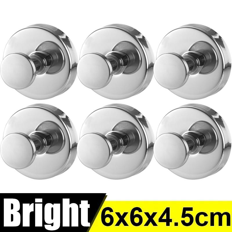 6/1PC Stainless Steel Suction Cup Hooks Punch-free Wall Mounted Hook Hanging Towel Holder Bathroom Kitchen Vacuum Suction Cup