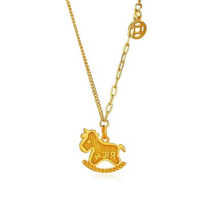 Ins Cute Pony Pendant Necklace Women's Fashion Temperament Light Luxury Versatile Niche Niche