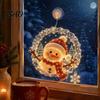 Christmas Tree Window Light Suction Cup Light, 7.8-Inch Double-Layer Warm LED Holiday Decor Battery Powered Hanging for Glass Windows, Doors Seasonal