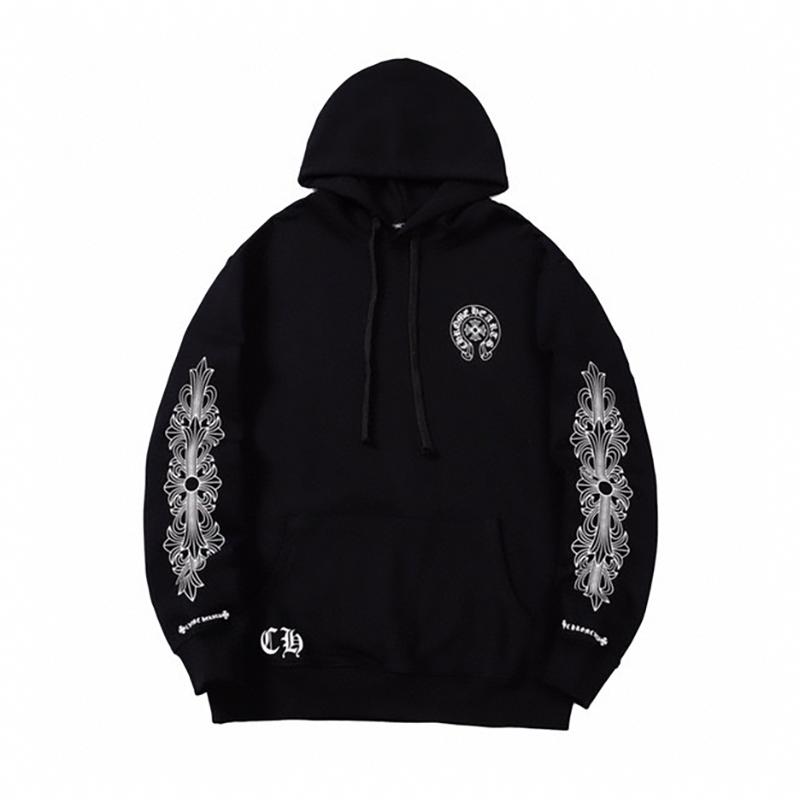 815 CHROME HEARTS 2025 Høst og Vinter Ny Pluss Størrelse Klassisk Stil Logo Hettegenser, Egnet for Par å Bruke