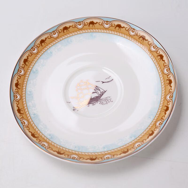 Zestaw filiżanek do kawy i spodków Shengshi Tangyun z porcelany kostnej