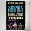 On The Way Home Crosby Stills Nash & Young Vintage Metal Tin Sign, Classic Rock Documentary Poster for Man Cave Bar Home Wall De