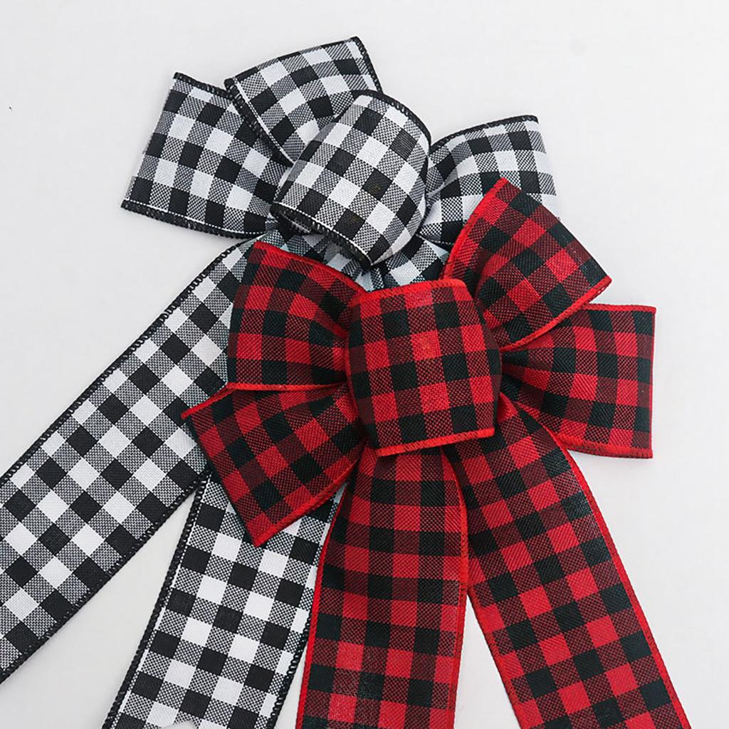 1pc Christmas Tree Ribbon Bow Pendant Christmas Decoration