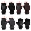 Hiking Running Driving Cycling Touch Screen Gloves Convertible Sport Mittens Fingerless Gloves