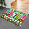 VIKAMA Premium Happy Easter Bunny Egg Tulip Design Door Mat Welcome Mat Rug For Bedroom Carpet For Living Room Home Decor