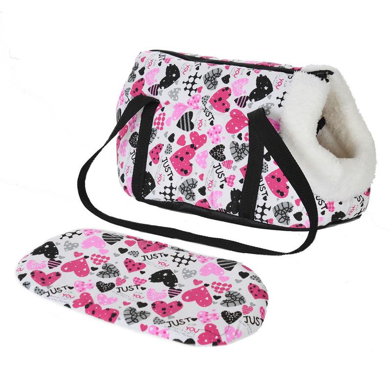 Dog Carrier For Small Dogs Cats Portable Soft Side Yorkshire Backpack Winter Fleece Puppy Handbag Pug Pet Travel Transport Bag