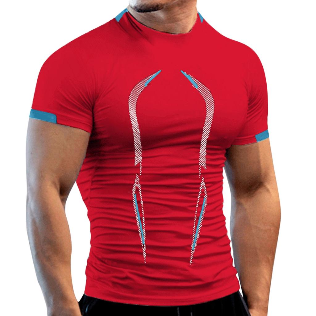 Sommer Gym Shirt Sport T-Shirt Männer Quick Dry Lauf Shirt Männer Workout Tees Fitness Tops Übergroße Kurzarm T-Shirt Kleidung