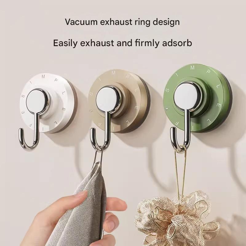 Swivel Suction Cup Bathroom Hook Markless Punch-Free Wall-Mounted Heavy-Duty Bathroom Kitchen and Furniture Storage